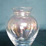 Vase verre irisé