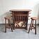 1970s vintage brutalist bar and stools
