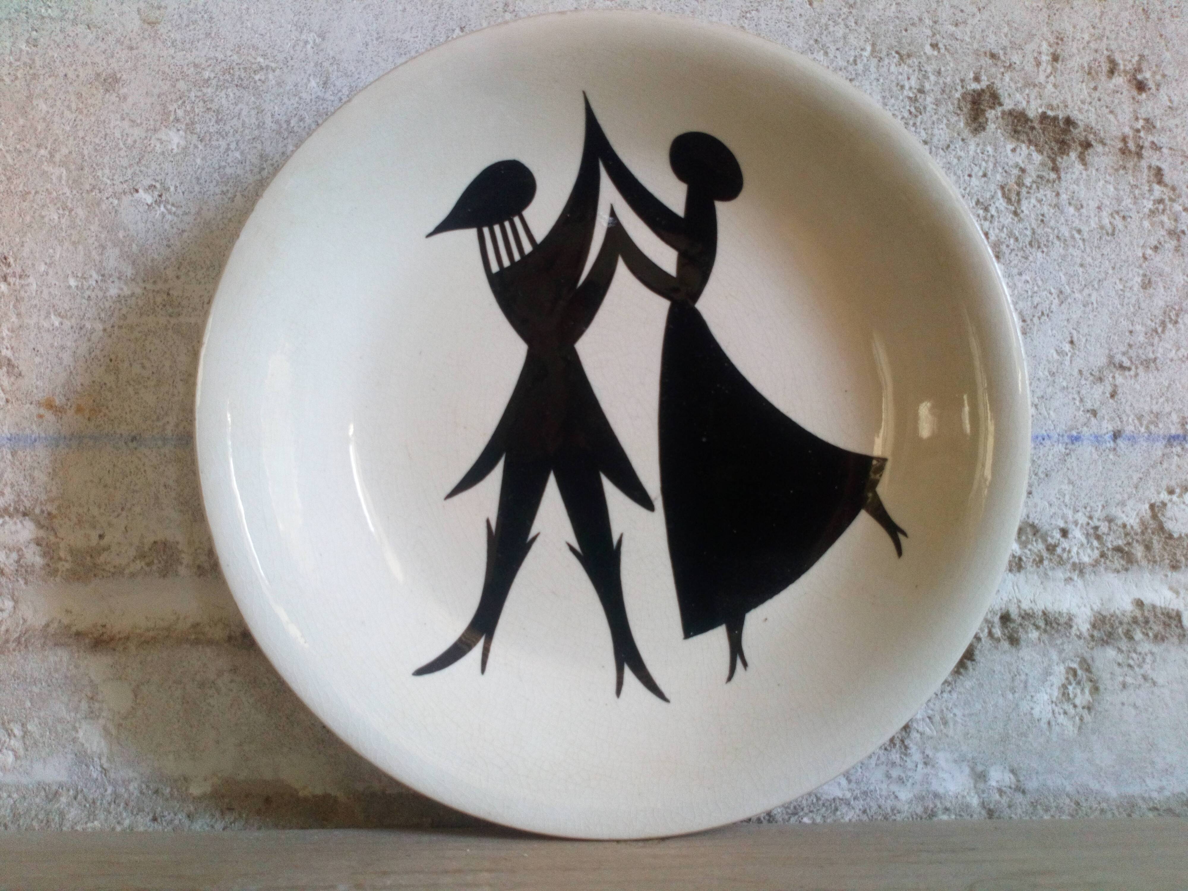 Five dessert plates Sylvestre edition of Longchamp