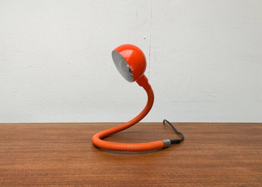 Vintage Italian Space Age Hebi table lamp by Isao Hosoe for Valenti Luce, 1970s.