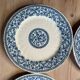 6 flat plates Gien garlands, 1937