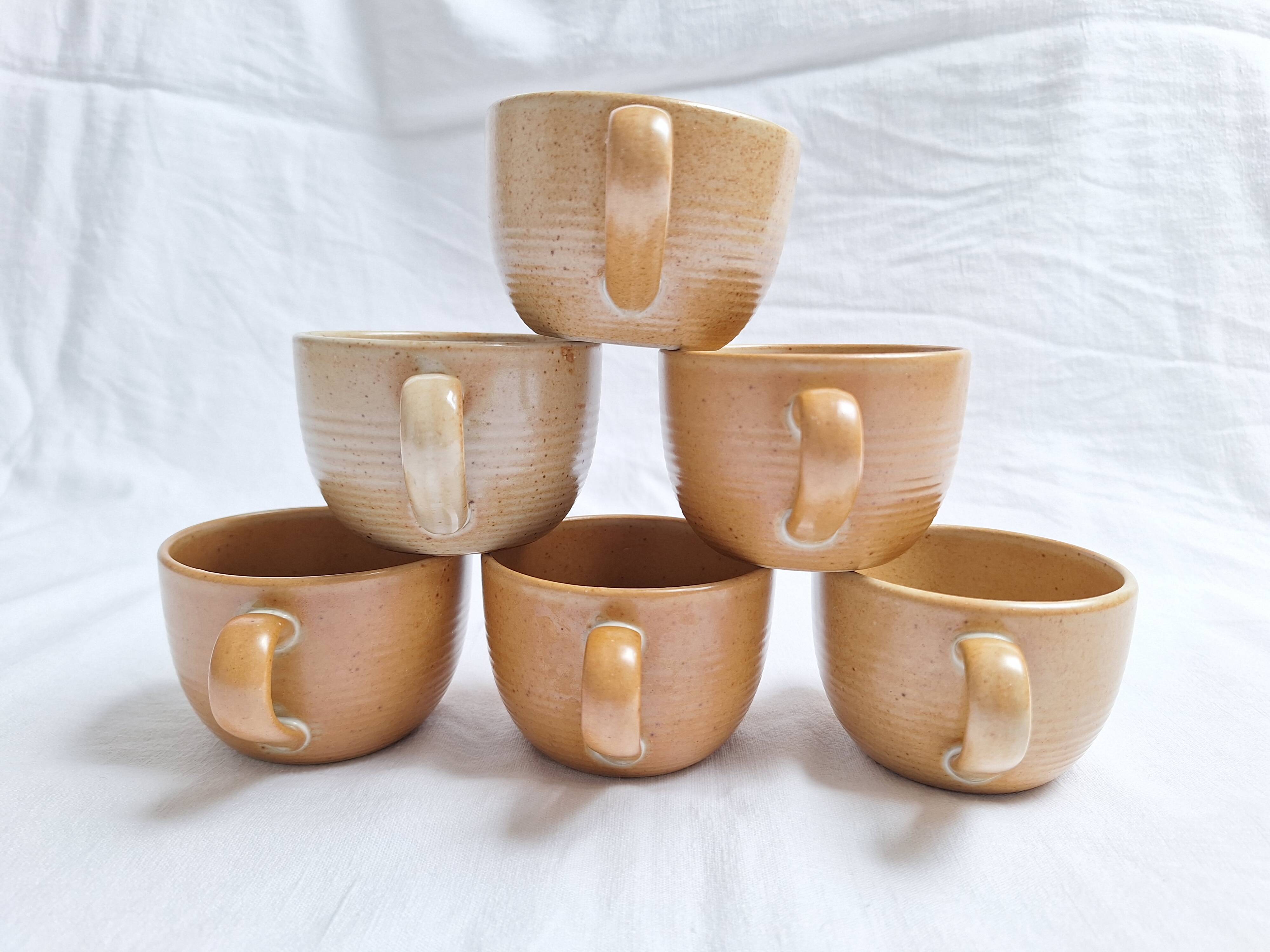 Vintage village stoneware mugs