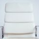 Vitra Eames EA 219 highback softpad deskchair in white leather, 1990s