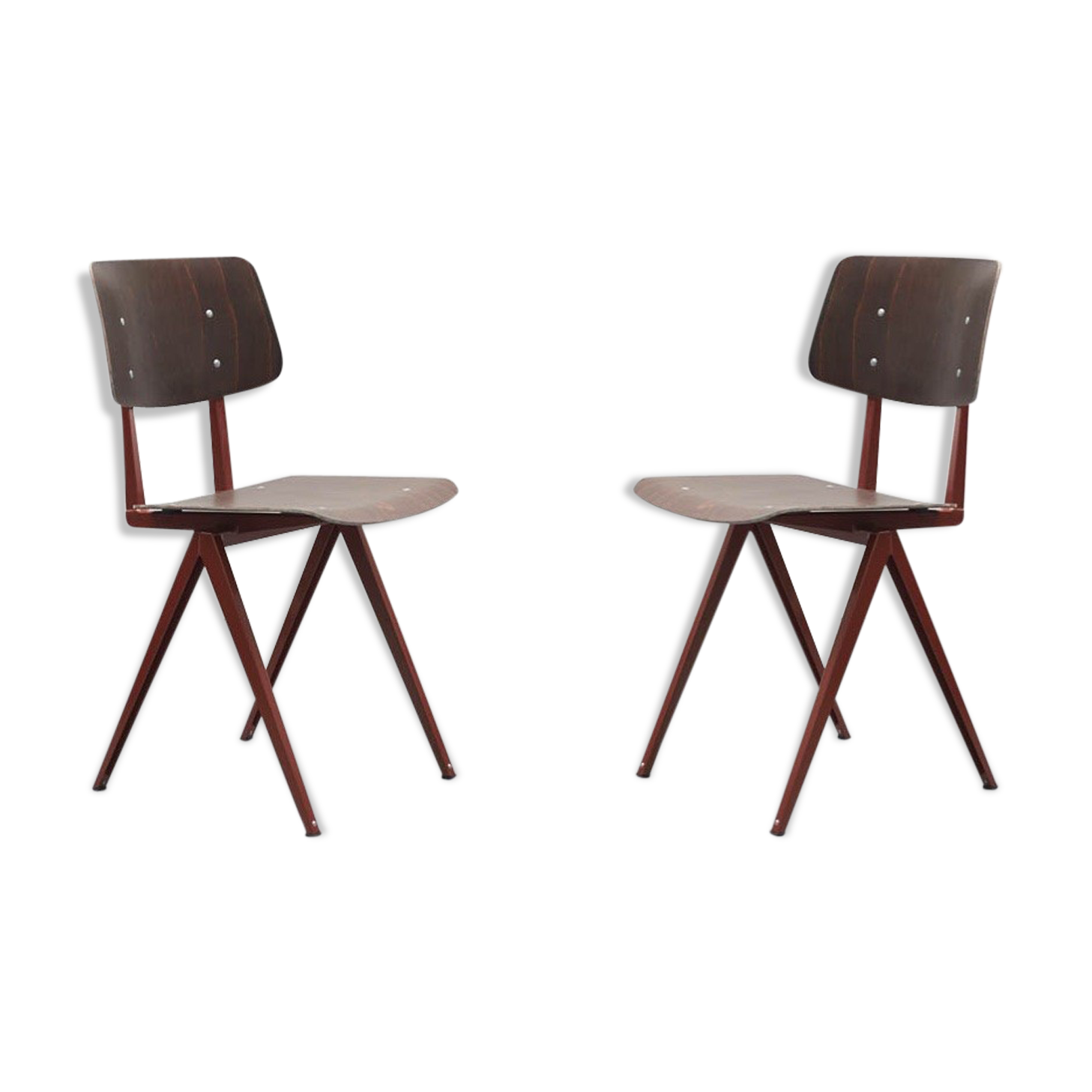 Pair S16 chairs from Galvanitas - ebony/pearl copper - Reissue