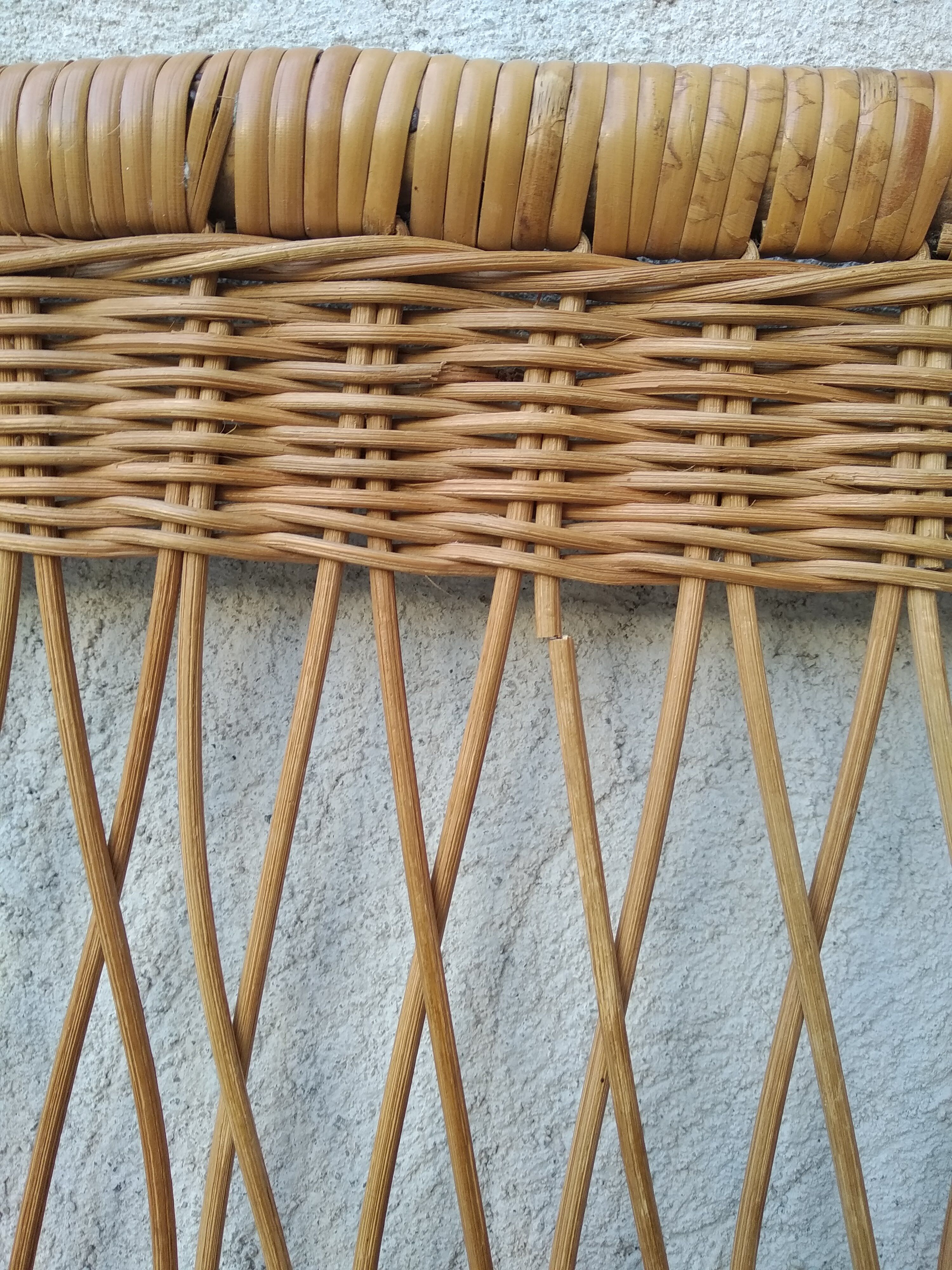 Vintage rattan headboard