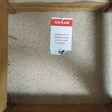 Scandinavian wood and fabric stool