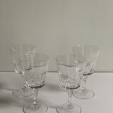 4 crystal glasses