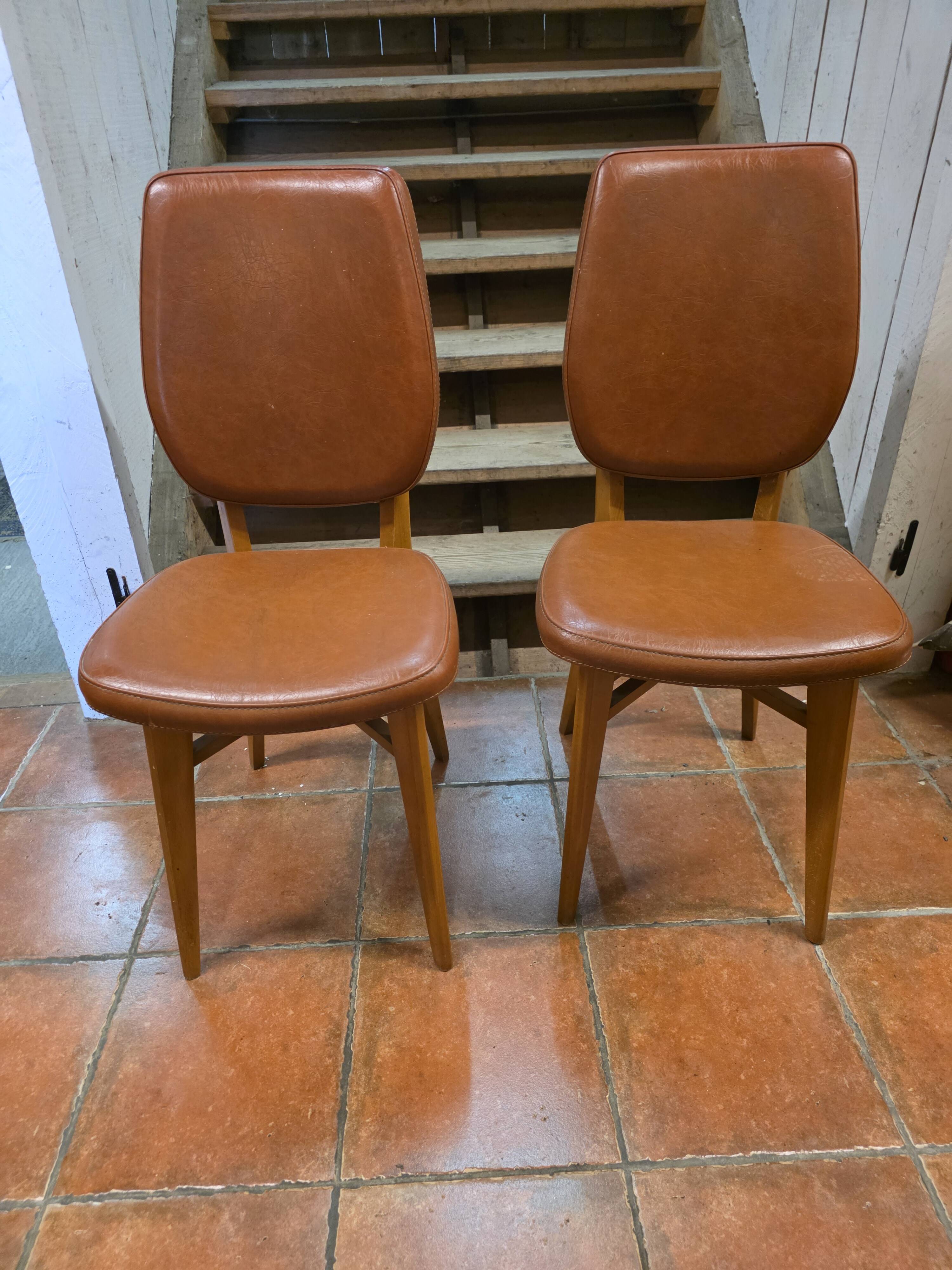 Paire de chaises vintage des années 60