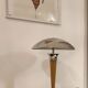 Lampe champignon 1970 chromé et or patiné