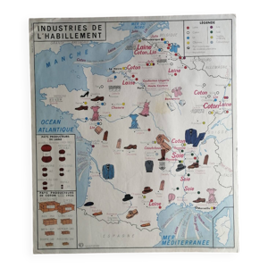 Carte scolaire vintage - france