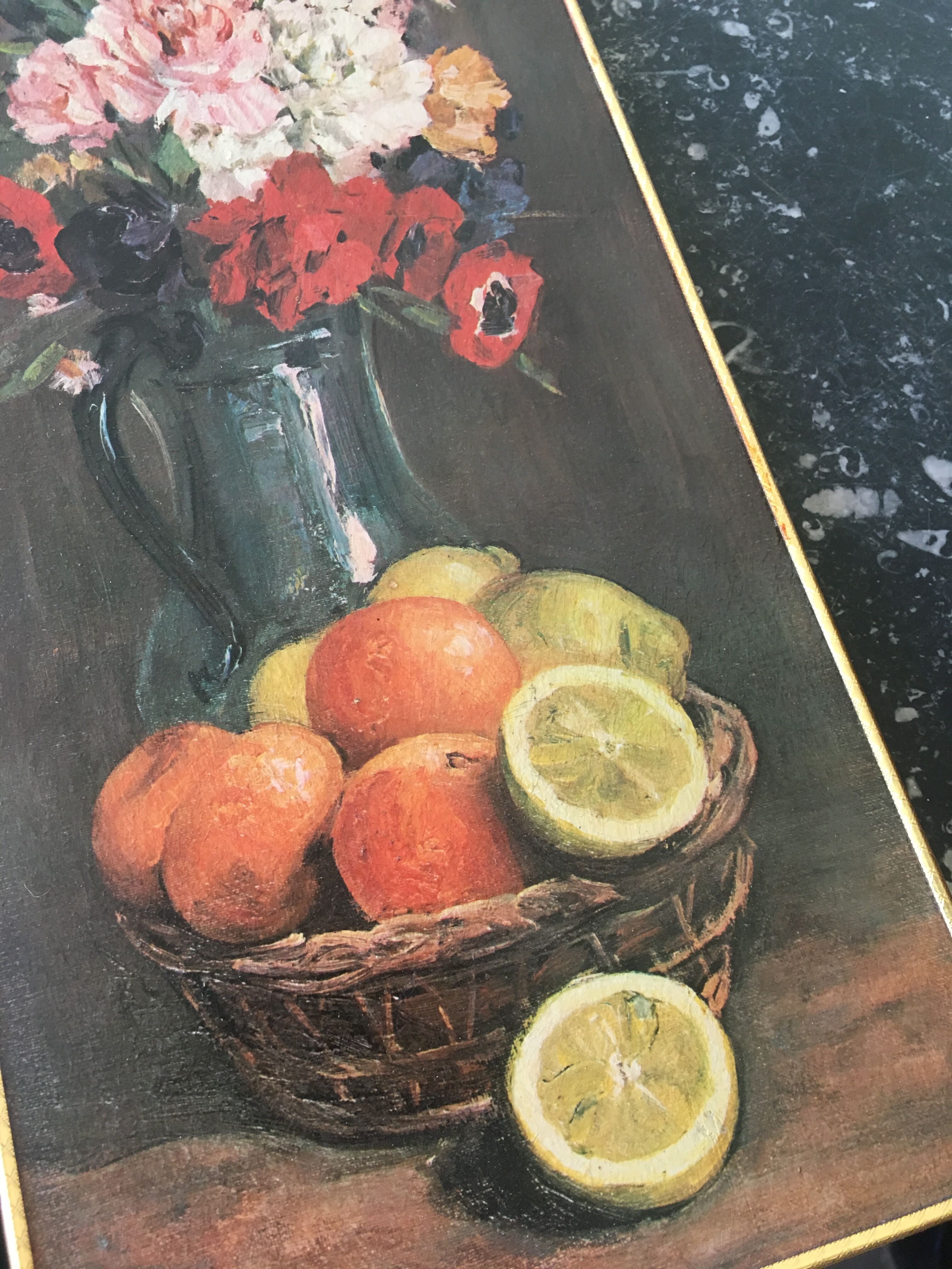 Tableau fleuri nature morte