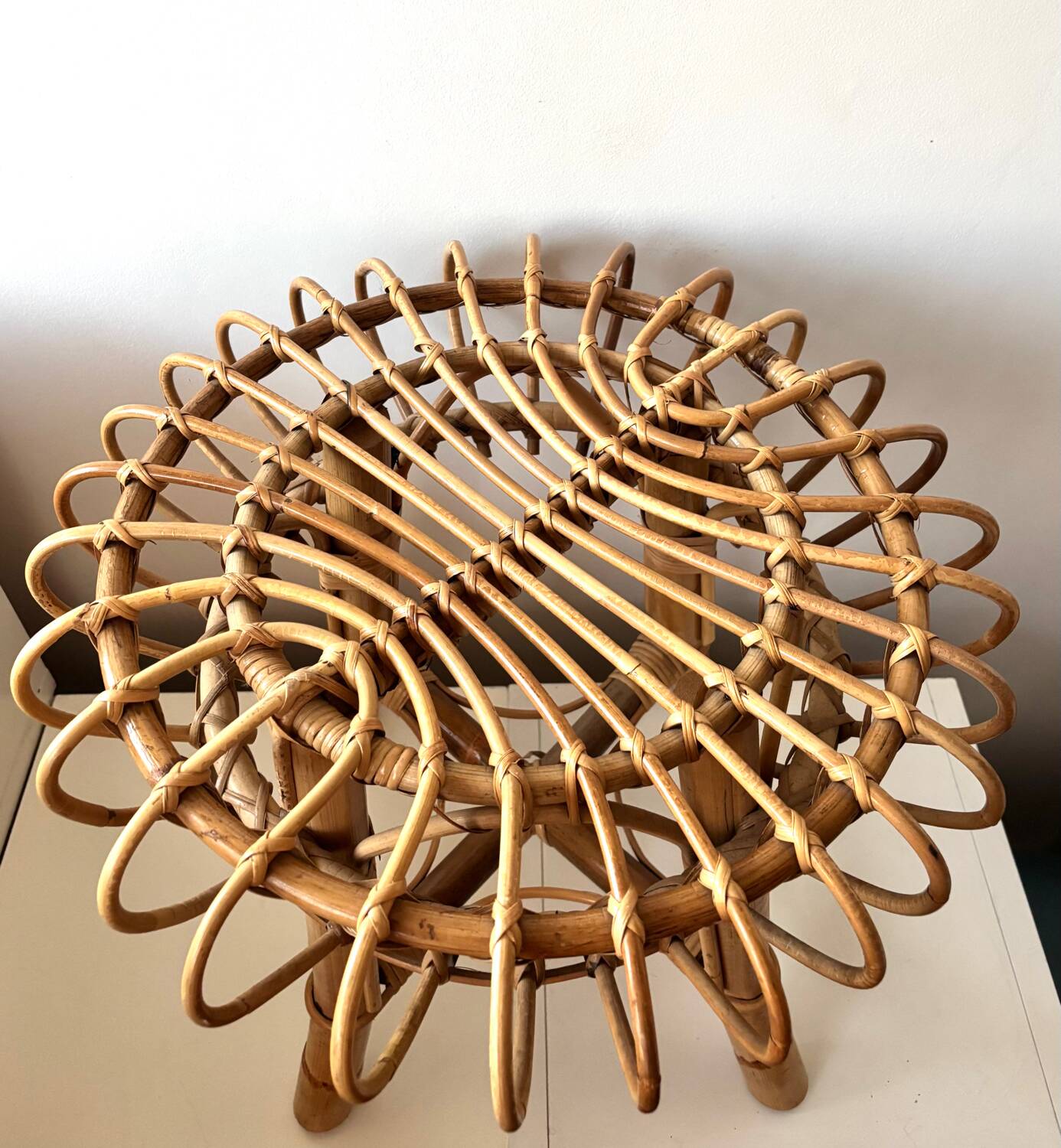 Franco Albini rattan side table 1960