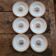 6 Montereau earthenware dessert plates - Floral decoration, circa 1950
