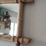 Antique mirror with faux bamboo