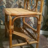 Tables chevet vintage rotin