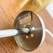 Suspension en verre bulle ambre par Helena Tynell pour Glashütte Limburg