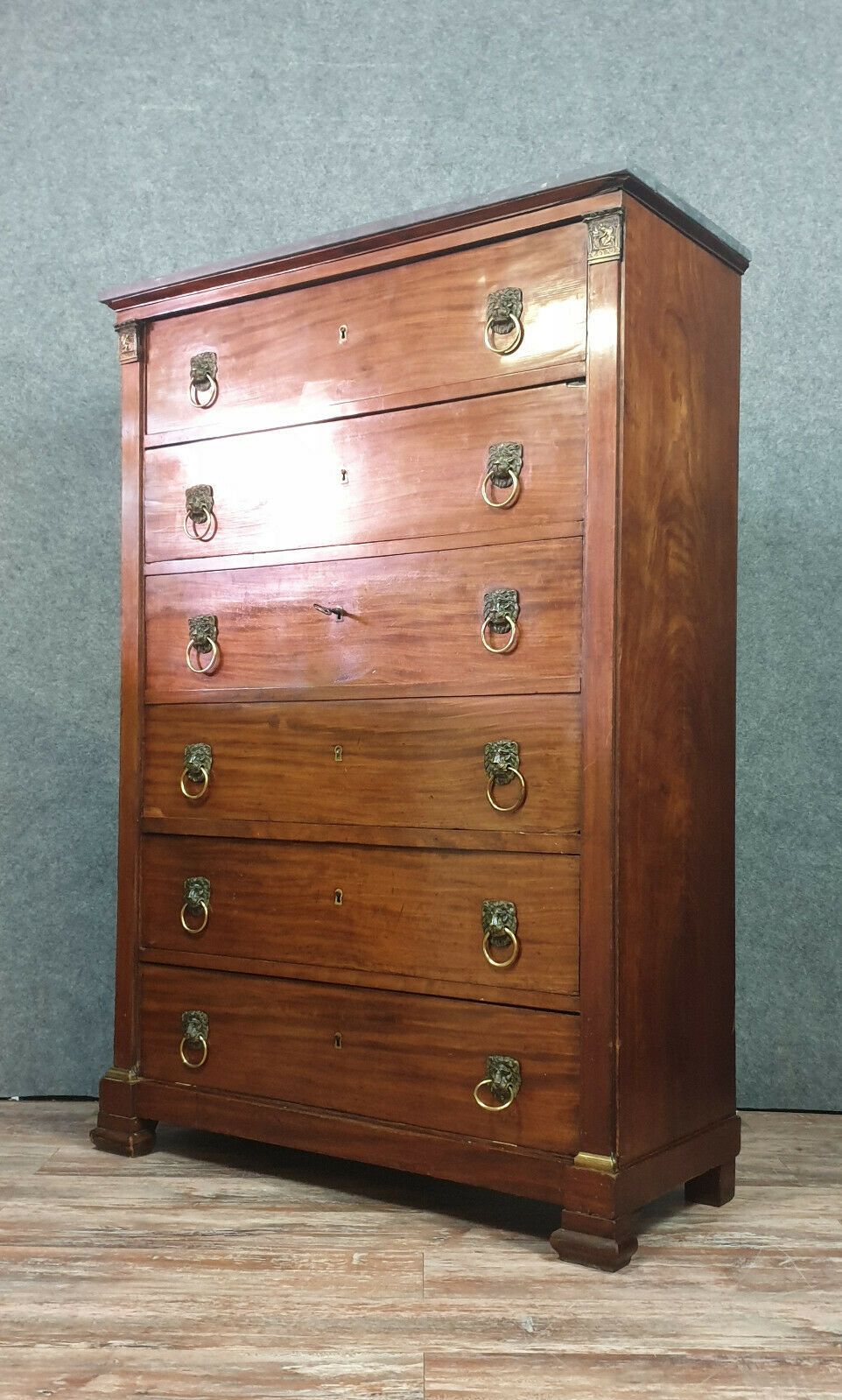 Secretary in false pretence of weekly Empire era in mahogany around 1810