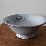 Blue ceramic salad bowl the Dieulefit caves