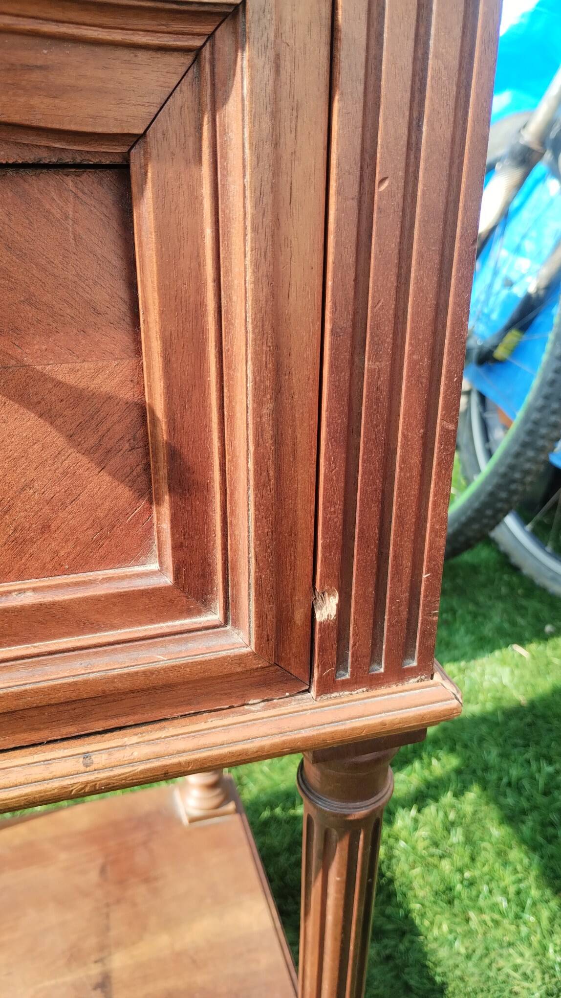 2 solid wood bedside tables