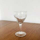 7 chiseled red wine glasses from the 20s/30s, new