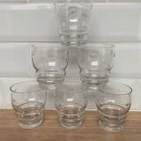 Set de 6 verres à vin en verre gravé