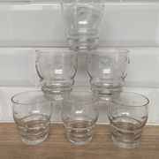Set of 6 engraved glass wine glasses