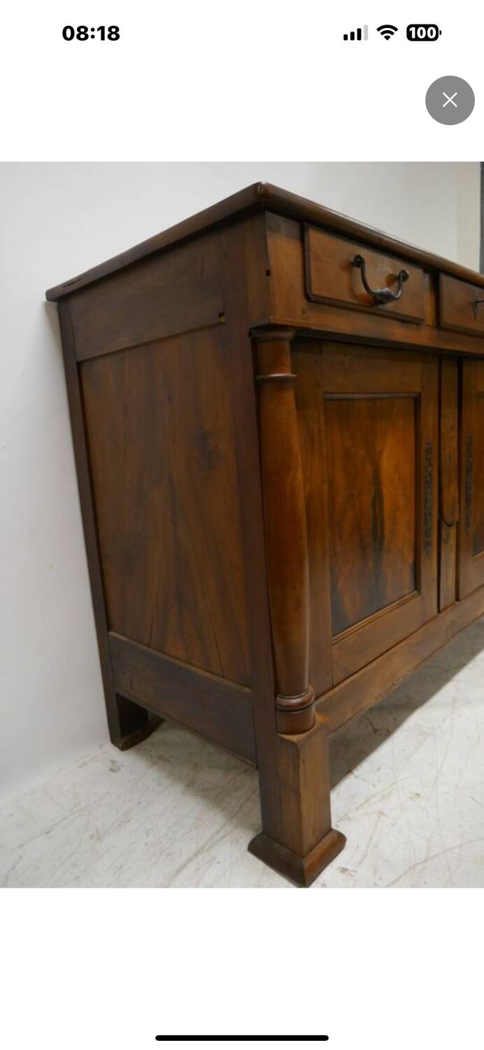 Empire walnut low sideboard