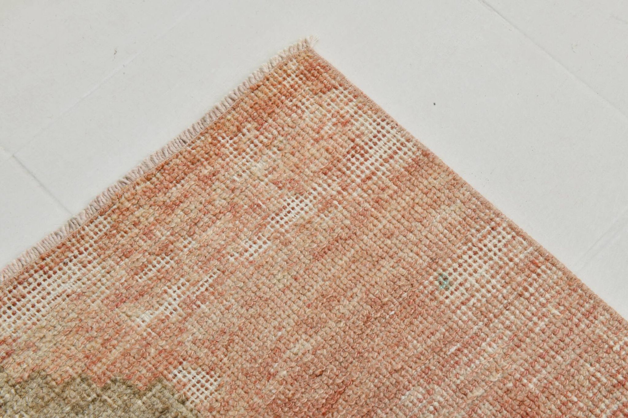 Wool Vintgae Runner Rug, Mid-Century Textile Runner Rug, 86x367 Cm