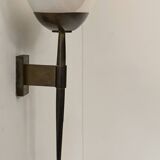 Vintage Art Deco wall light, brass and perspex, France, 1930.