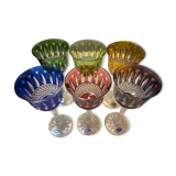 6 Roemers crystal wine glasses