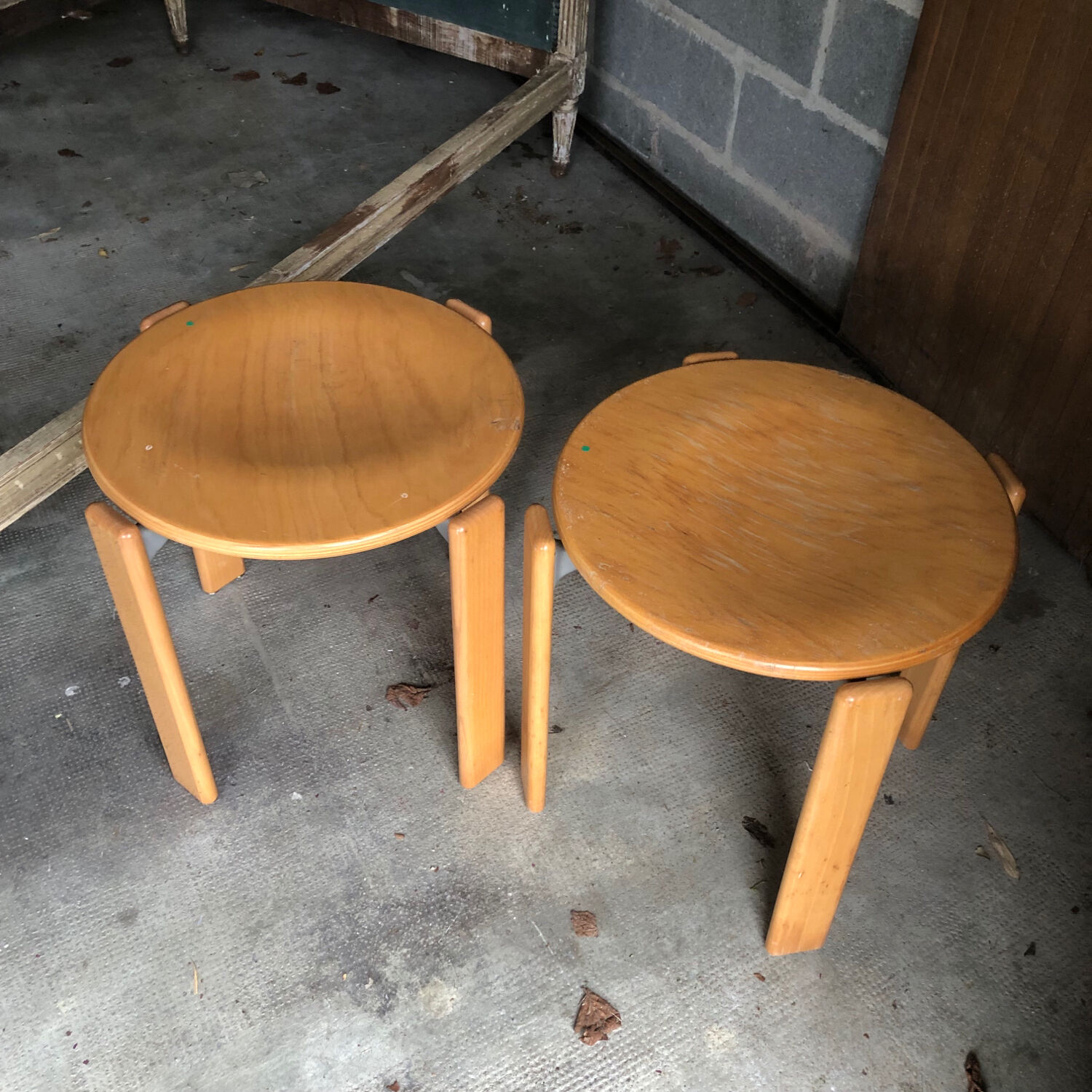 Set of two Bruno Rey stools