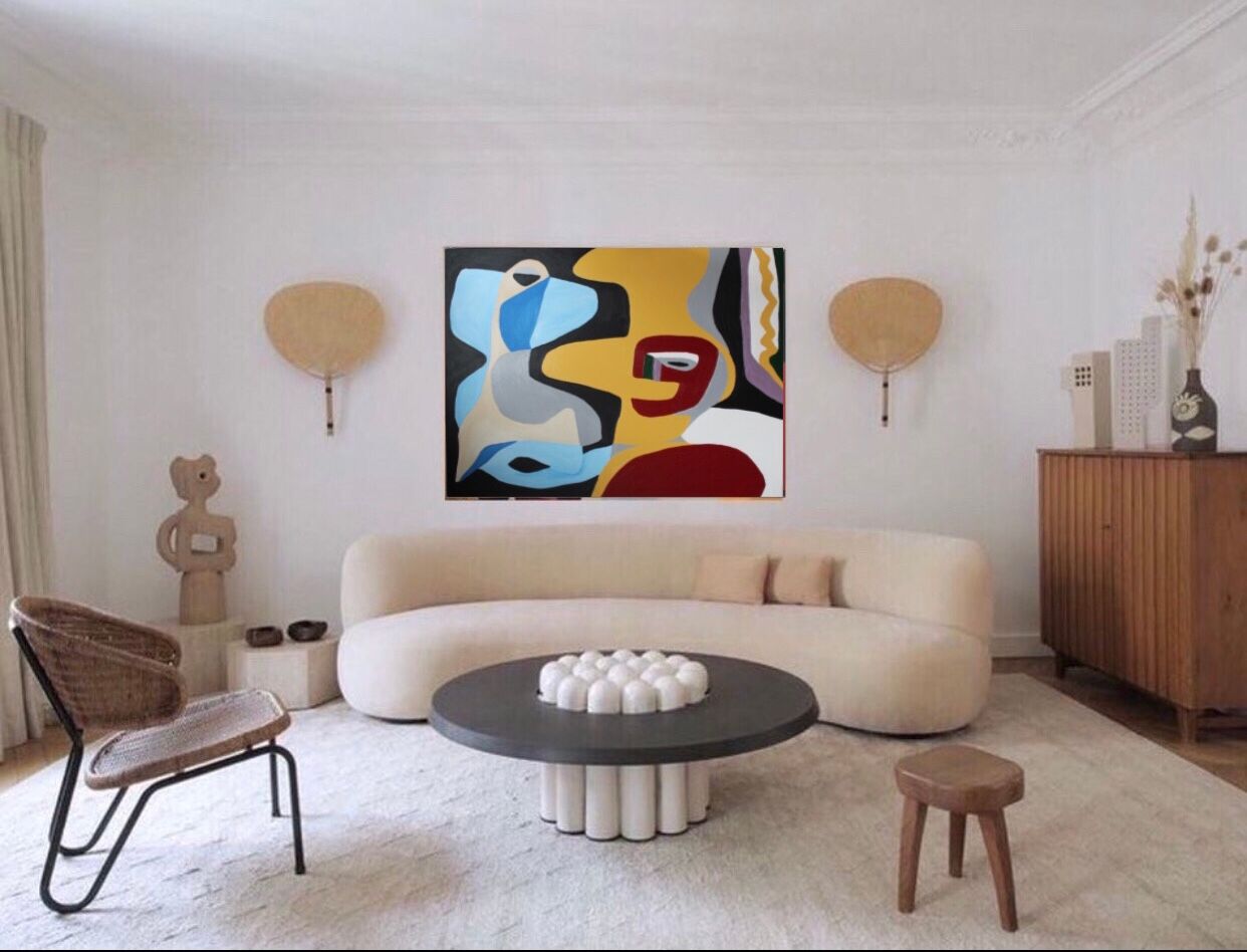 Peinture unique colorée, d'après Le Corbusier