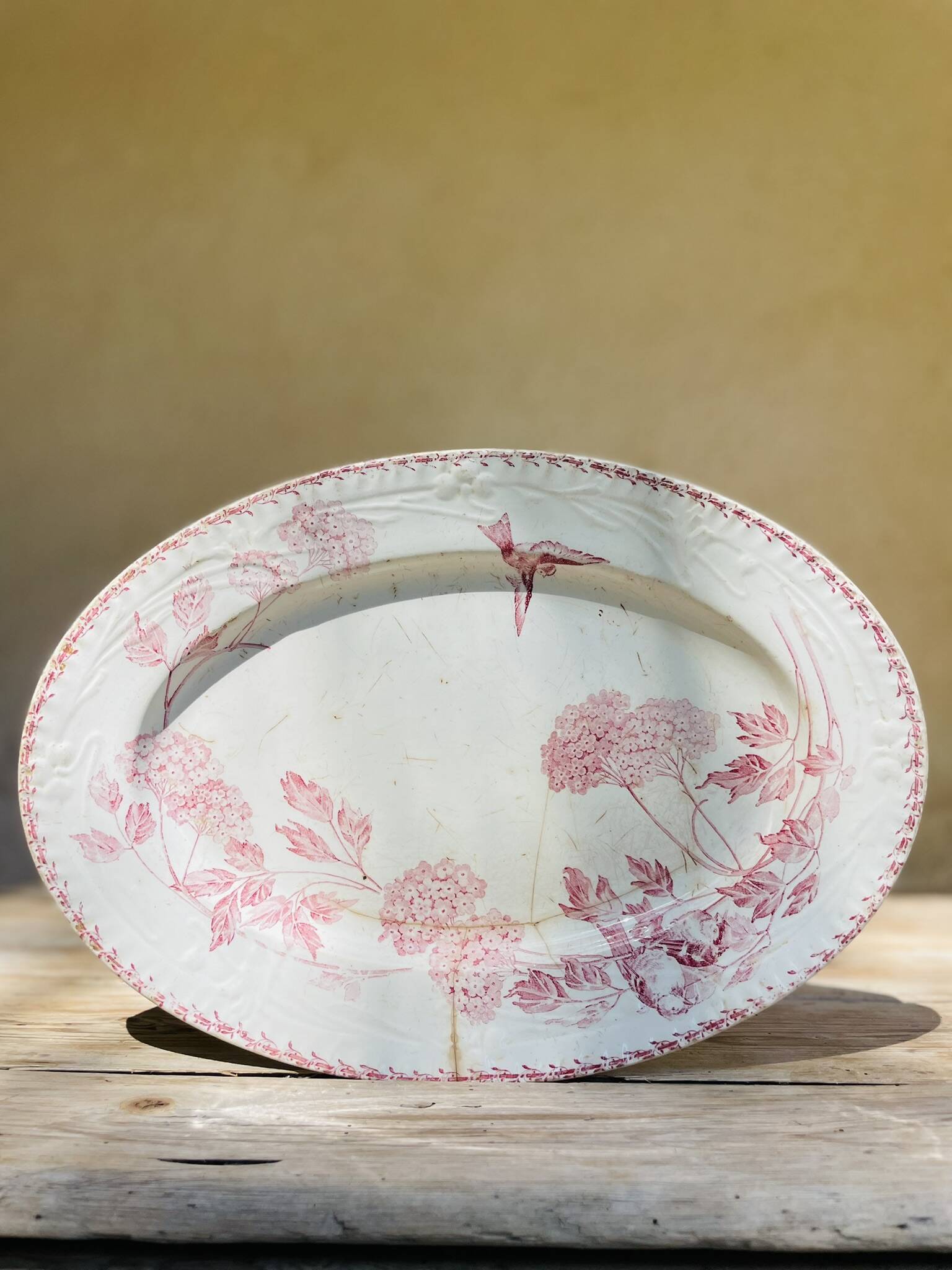 Oval ironstone dish from Creil & Montereau