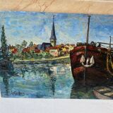 Painting representing the Saône