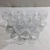 Baccarat – 9 verres à vin blanc En Cristal De Baccarat