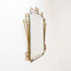 Italian brass mirror with scrolls, mid-century - 1950s