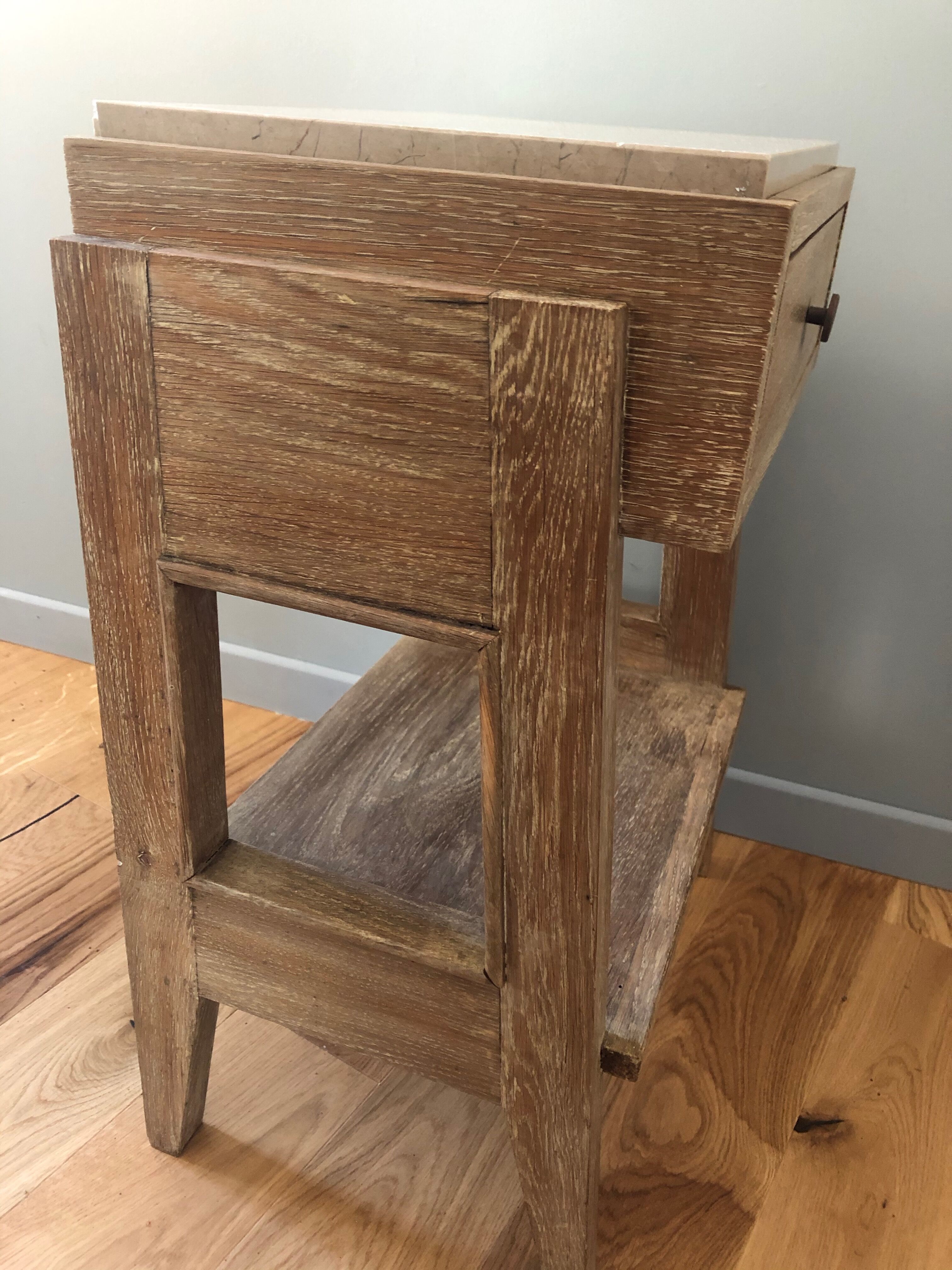 Vintage modernist bedside in oak 1950