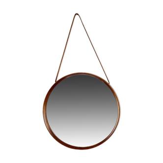 Teak Wall Mirror by Uno and Osten Kristiansson for Luxus Vittsjö Sweden