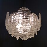 Kalmar candlestick with ice glass discs 1960's