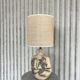 French Ceramic Table Lamp, 1970s