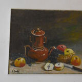 Still life - oil painting by y. quentel - debut xxeme