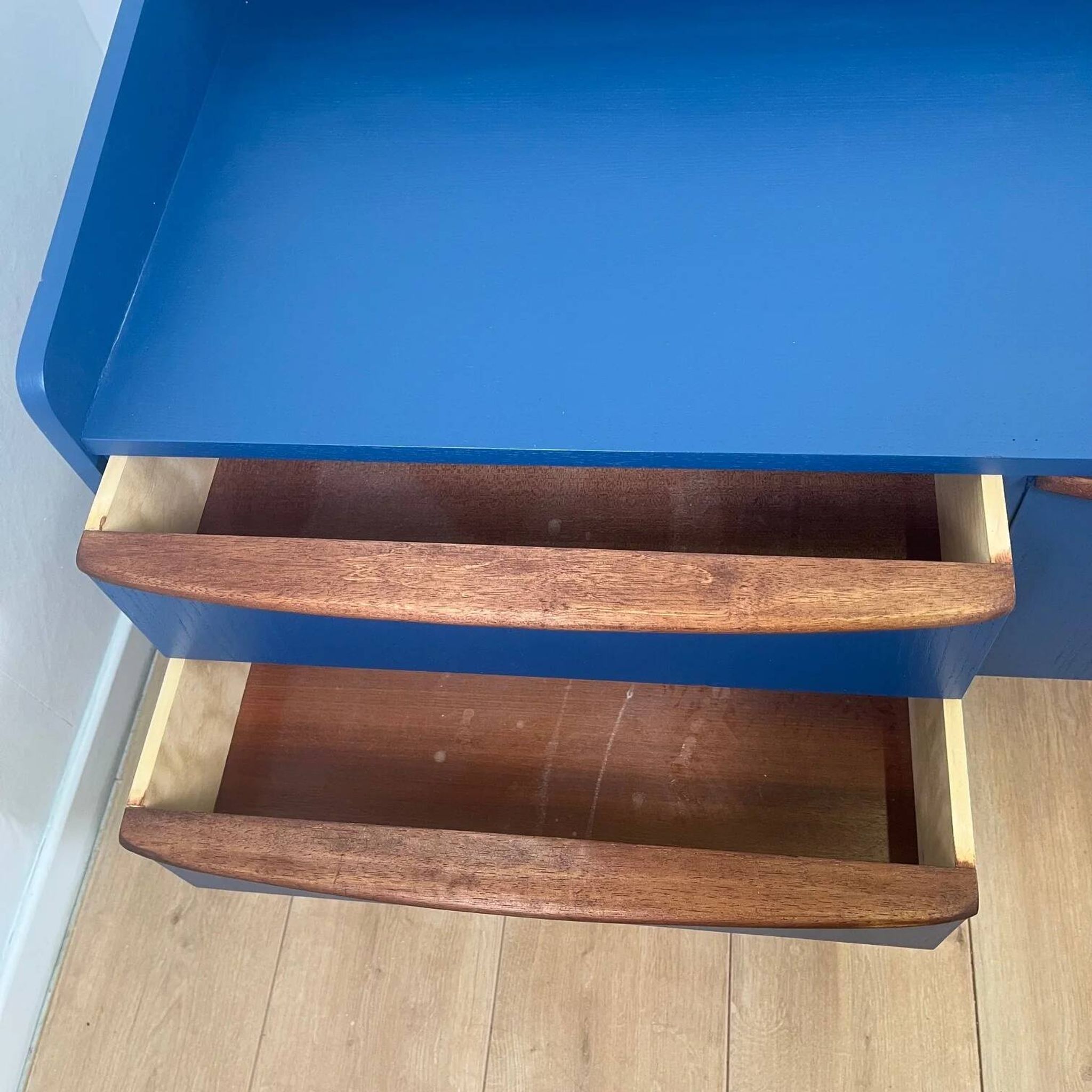 Buffet bas bleu nuit et bois, 1960