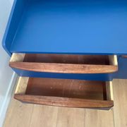 Buffet bas bleu nuit et bois, 1960
