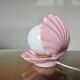 Pink ceramic shell lamp 1970