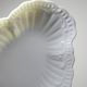 Vintage duo of Chastagner Limoges serving dishes, white rocaille porcelain.
