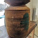 Old wooden pot
