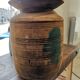 Old wooden pot