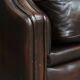Comfortable and very beautiful set of 2 cow leather wingback armchairs in English style