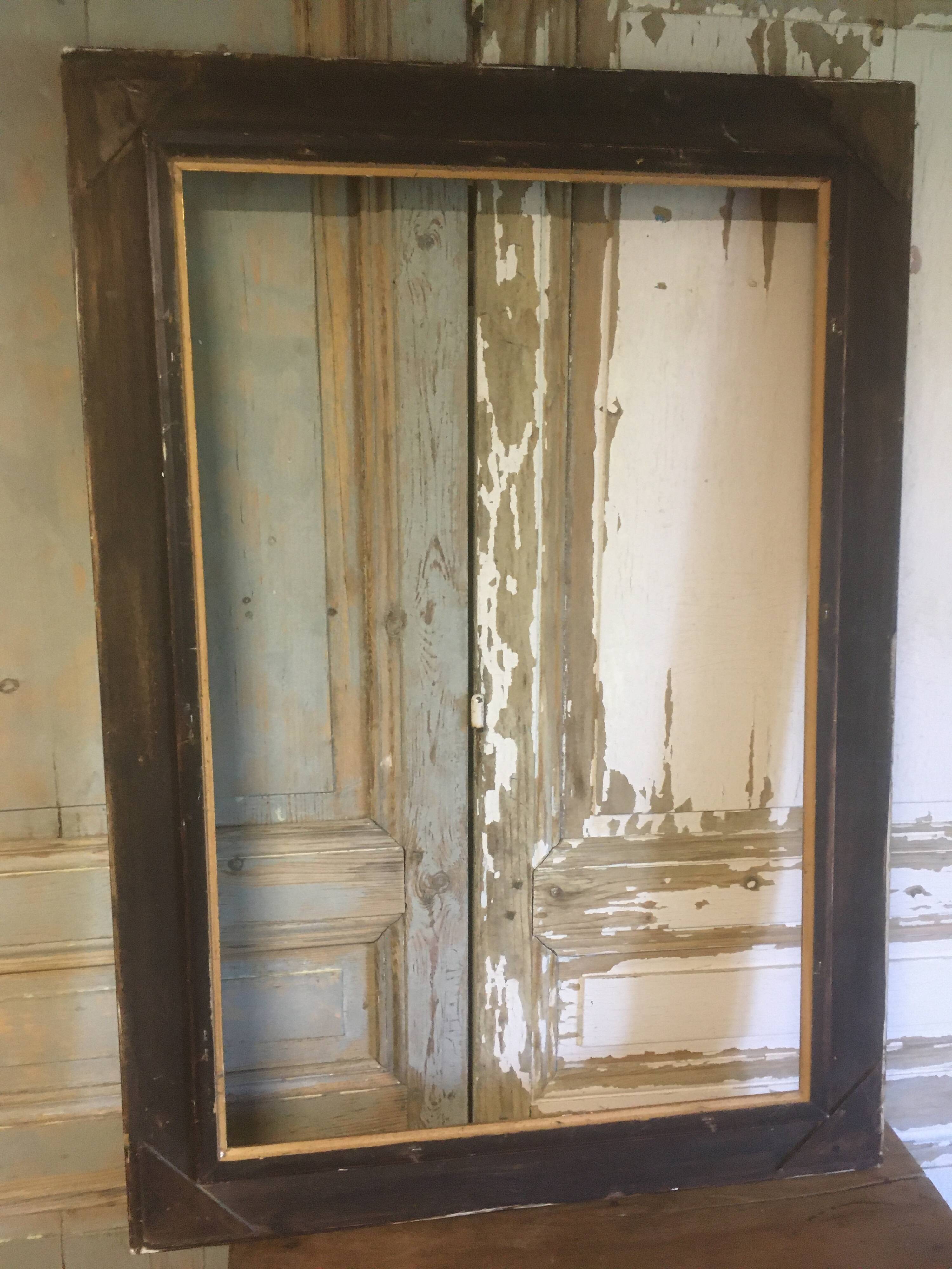 Golden frame in wood and stucco 110x78