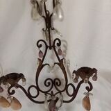 Pair of old sconces with candle holders and tassels
